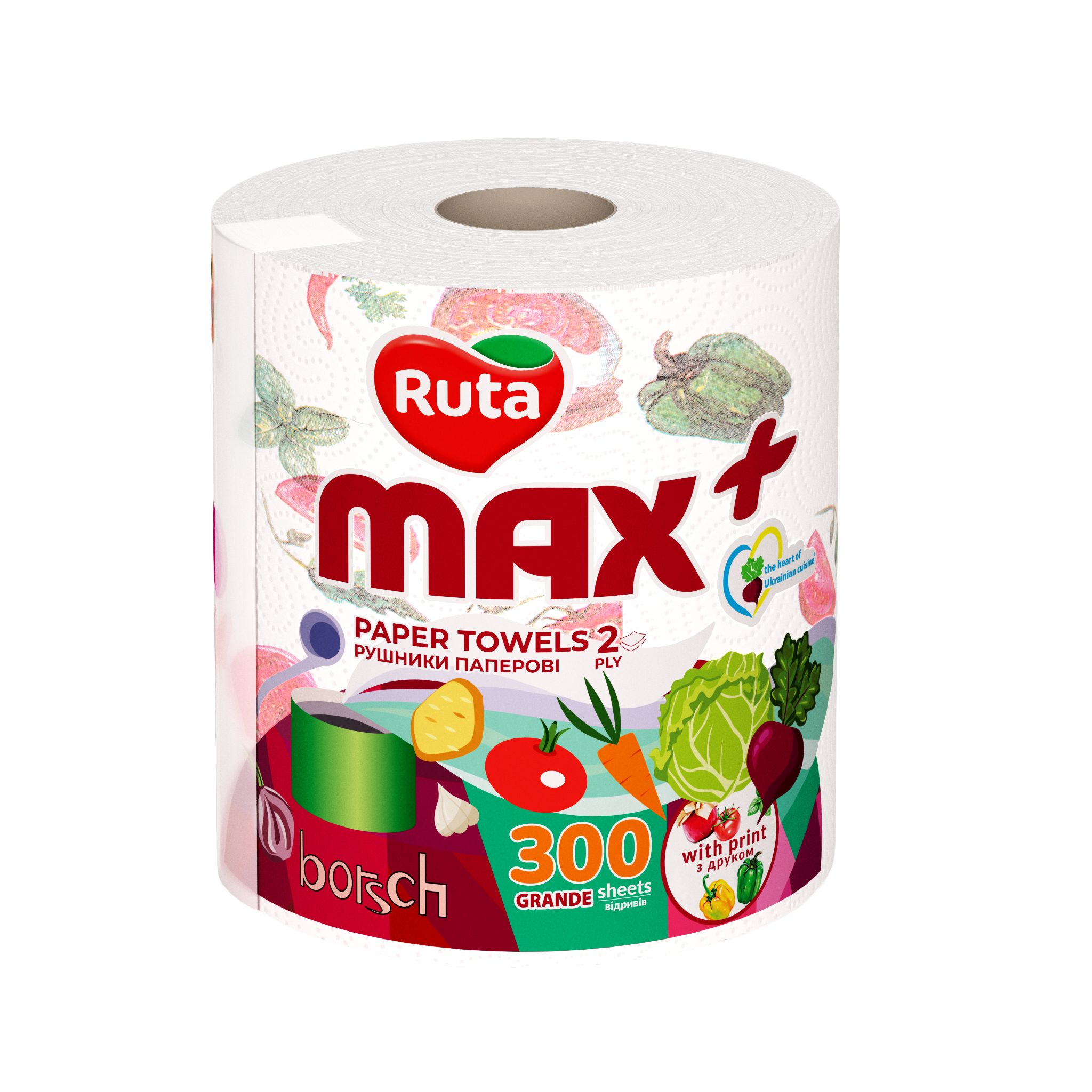 Паперові рушники Ruta Max Plus 1 рулон 2 шари