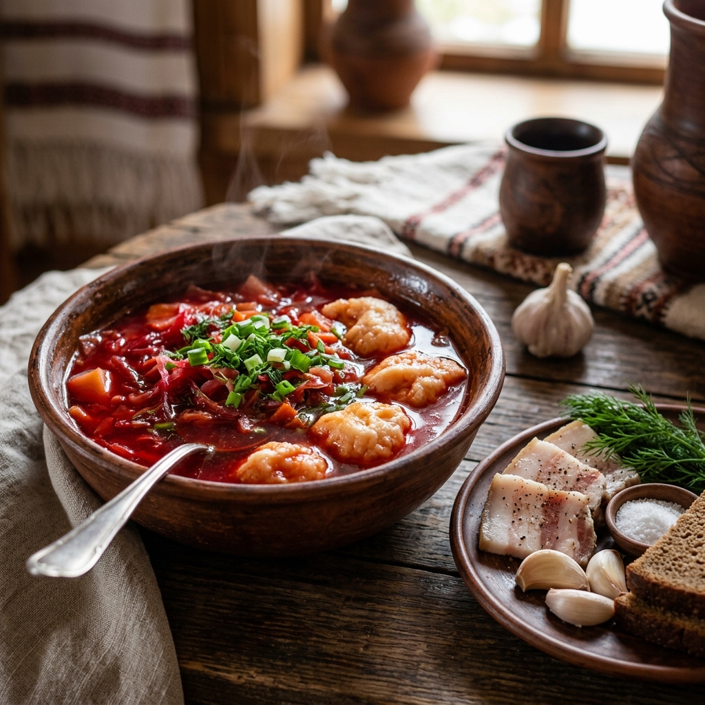 Полтавський борщ із галушками