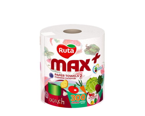 Рушники паперові двошарові Ruta Max Plus 1 рулон