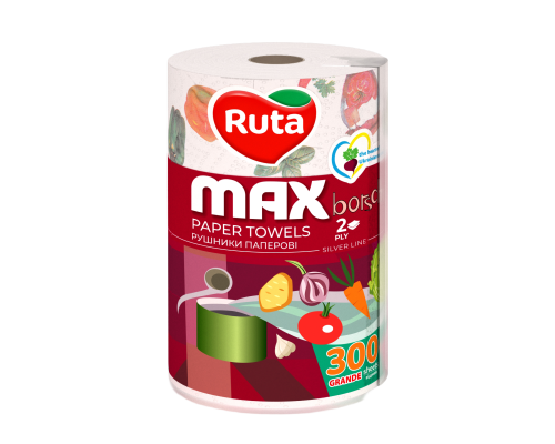 Рушники паперові двошарові Ruta Max 1 рулон